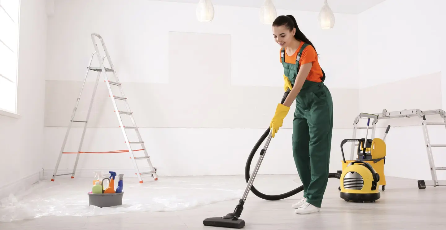 Construction dust removal and surface polishing